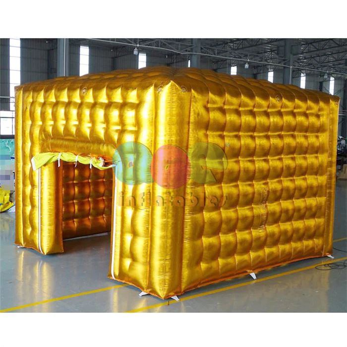 Gold Inflatable Party Cube Tent