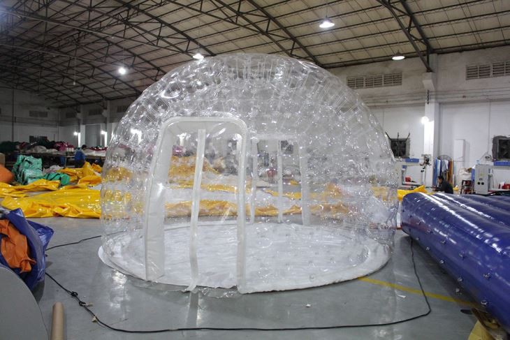 Transparent Double-deck Air-tight Dome Camping Tent Outdoor B&b Hotel Inflatable Bubble Room