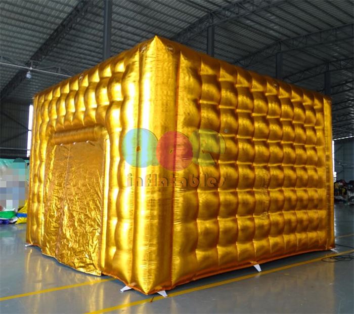Gold Inflatable Party Cube Tent