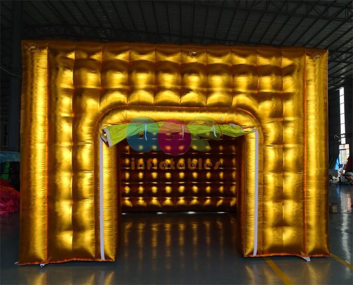 Gold Inflatable Party Cube Tent